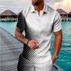 New Trendy Men'S Summer Collar Paul T-Shirt Men'S Heavy Oversize Solid Color Casual Short Sleeve