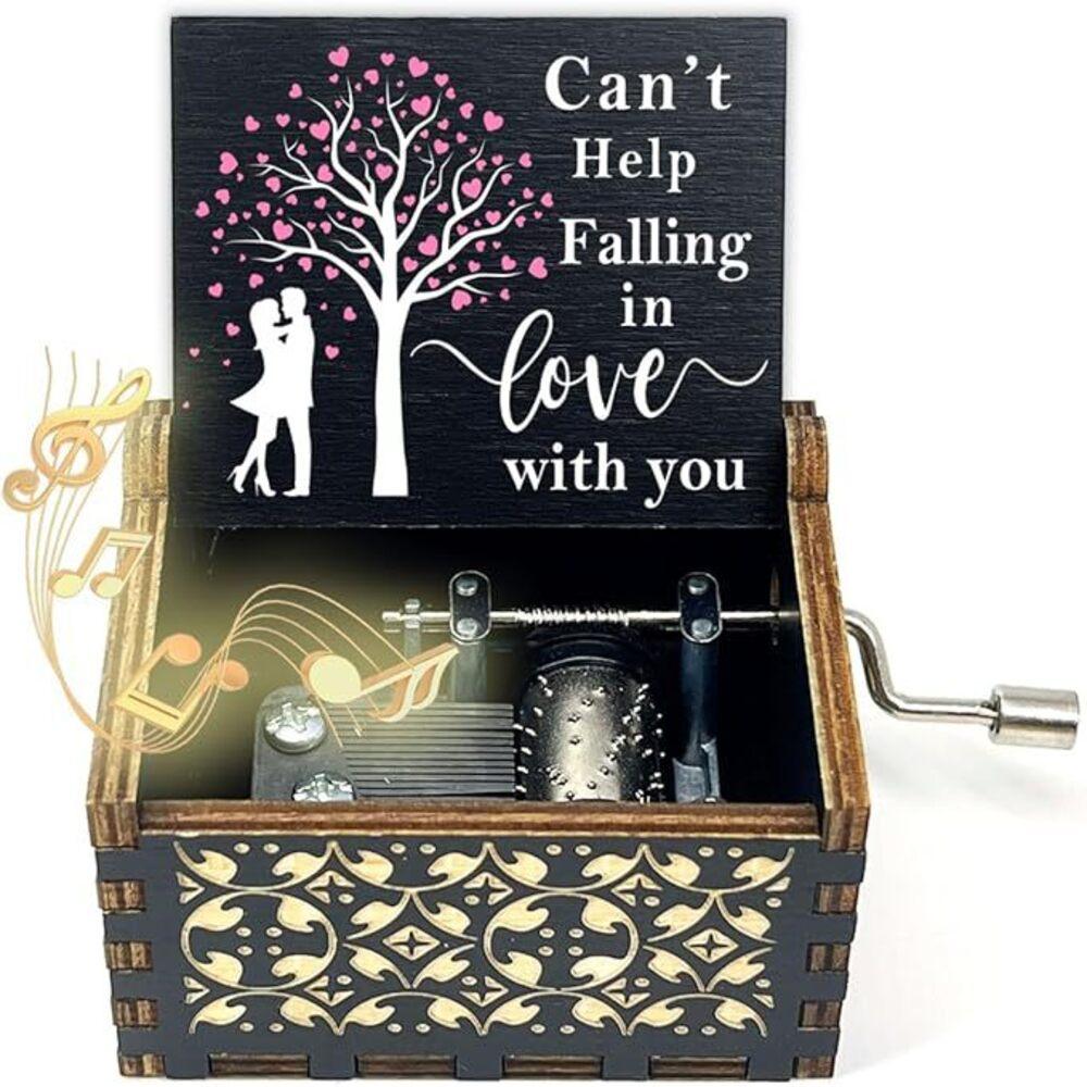 1pc Music Box, You Are My Sunshine Vintage Engraved Wood Music Box, Musical Box Gift For Daughter/Wife/Mother/Friends, Mechanism