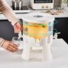4 Grid Beverage Dispenser Rotatable Tea Jug Lemonade Pot Drink Dispenser  Refrigerator