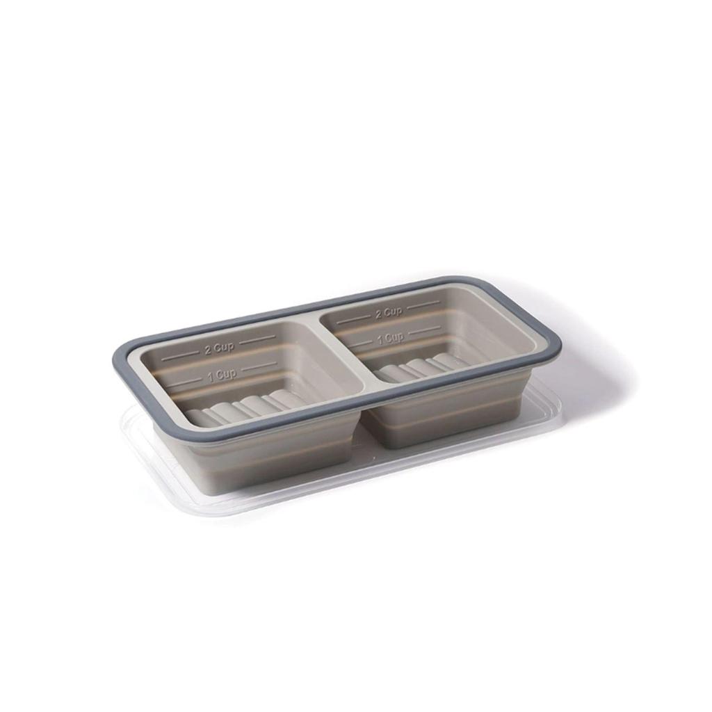 Portable Silicone Foldable Lunch Box - Fresh-Keeping, Classified Storage for Outdoor Picnics