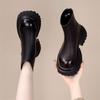 Thick-soled Martin Boots Women's Autumn and Winter New British Round Head Small Height-increasing Zipper Cigarette Tube Short Boots