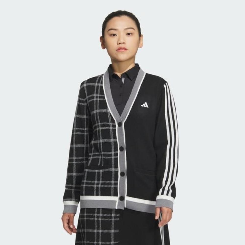 Adidas GolF 2024 F W Women GolF Pulley Fashion 3s Checked Cardigan Is4754