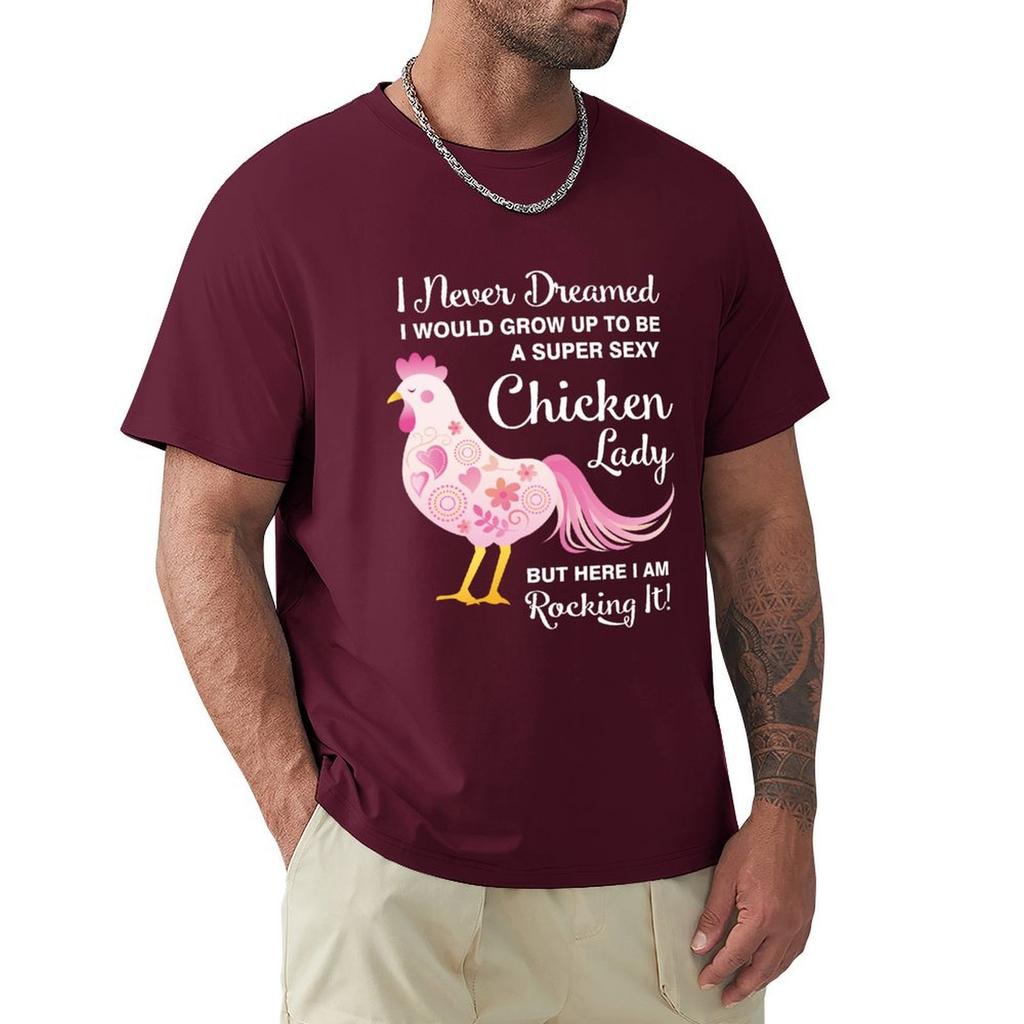 Funny Super Sexy Chicken Lady Heart Flower Art Gift T-Shirt Cheap Stuff Men'S T-Shirt