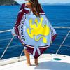 1pc Aston Villa Beach Towel, Beach and Seaside Swimming Pool Equipment, Fashion Pattern, Rectangular, Travel Essentials