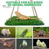 Reptile Hammock with Adjustable Rope Artificial Hanging Bed Small Pet Swing Mat Climbing Platform Toy for Lizards Bearded Dragons Chameleons Hamsters
