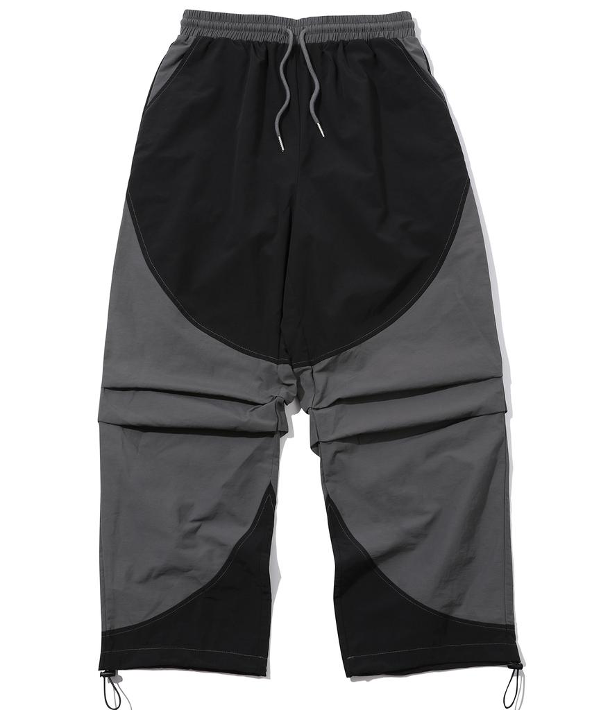 CPGN STUDIO Round Cut Dart Nylon Pants Black