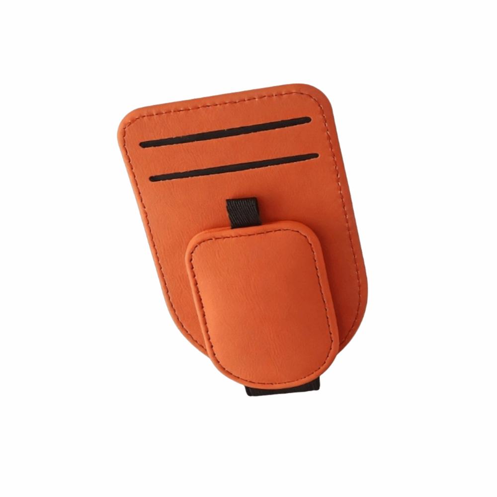 PU Leather Car Sun Visor Glasses Holder Creative Car Sunglasses Holder  Vehicle Accessory
