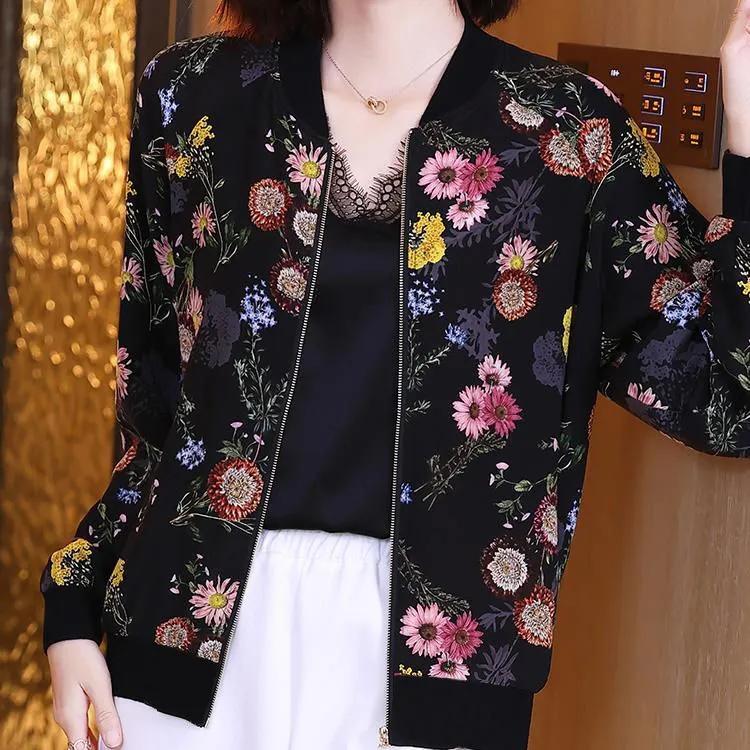 Бейсбольная униформа, женская куртка на весну и осень с защитой от ультрафиолета, универсальная короткая шифоновая куртка большого размера, женская с солнцезащитным кремом