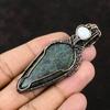 Ruby In Blue Kyanite Copper Wire Wrapped Pendant Gemstone Copper Jewelry Rainbow Moonstone Handmade Jewelry Gift For Him Pendant For Women