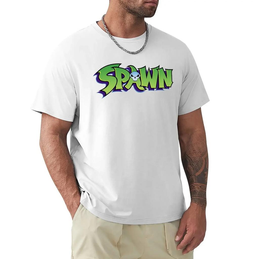 Spawn Logo Graphic T-shirt, Street Men's and Women's Fashion, Oversized Harajuku Summer Print, 100% Pure Cotton T-shirt