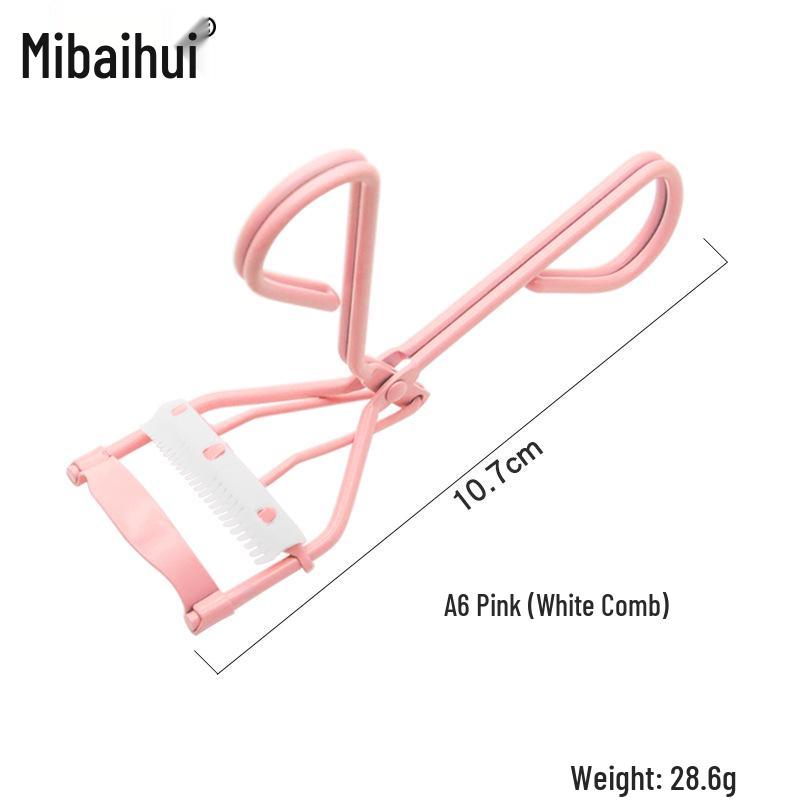 Heart-Shaped Wide-Angle Eyelash Curler with Comb - Makeup Tool for Curling False Lashes