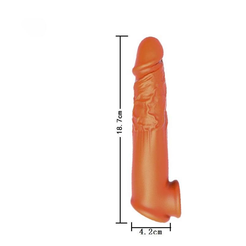 Многоразовый презерватив с оболочкой для задержки эякуляции, удлинитель, кольцо для пениса, мужской аксессуар, вагинальная стимуляция, секс-игрушки для пар