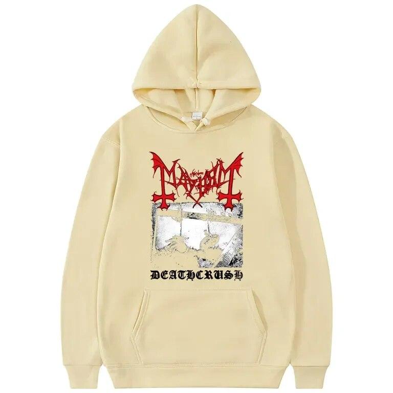 Толстовки с капюшоном Deathcrush Rapper Mayhem, модная одежда унисекс, спортивный костюм для мальчиков, женская толстовка с капюшоном, детская толстовка в стиле хип-хоп, черное пальто