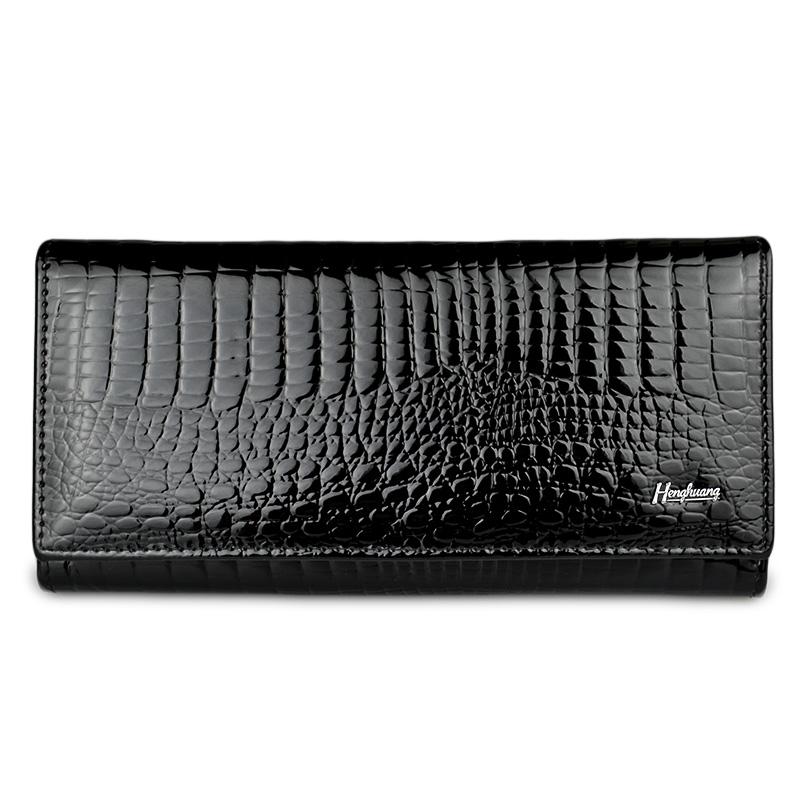 Женские кошельки, кошелек из натуральной кожи, женский кошелек из кожи аллигатора с застежкой, длинные кошельки для монет, держатели для карт, женские кошельки, женский клатч