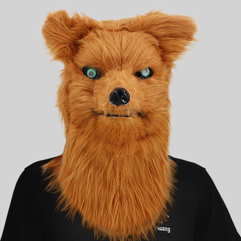 Уморительные маски голов животных с открывающимся ртом, изображающие гориллу, тигра, волка, для праздничных мероприятий