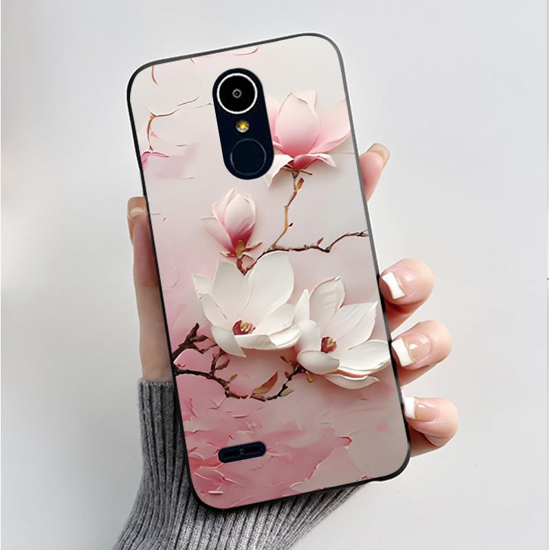 Чехол для LG K8 2017/LG K8 2018/LG K9 2018 Мягкий Силиконовый Черный Корпус для LG K10 2016/LG K10 2017 Чехол Милый Цветочный Мультяшный Чехол