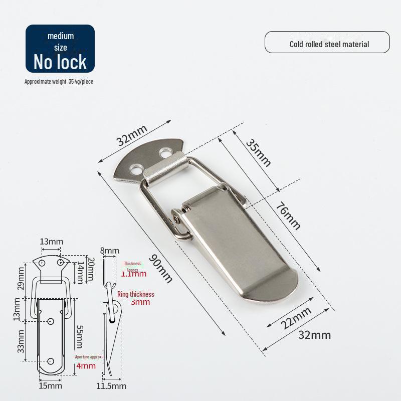 Замок-пряжка Duckbill из нержавеющей стали 304 для деревянных или металлических ящиков