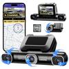 4 Camera Dash Cam 360 Degree View DVR with 128GB EMMC, 4K Front Rear Inside with GPS WiFi, Parking Monitor