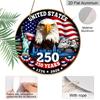 2D Flat Aluminum Sign Independence Day Style 7.87“ X 7.87” Celebrating The 250th Anniversary of The Nation's Founding Suitable for Home, Porch, and