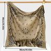 90cm Women Head Scarf Printed Silk Scarves Fashion Female Shawl Wrap  Summer Accessories