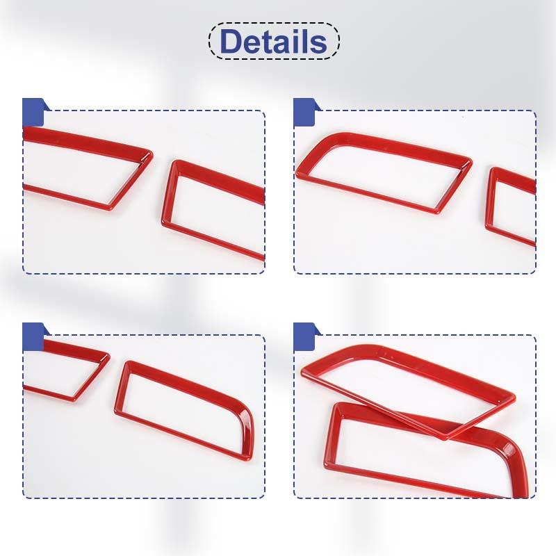 Автомобильная приборная панель, декоративные наклейки на вентиляционное отверстие, подходят для Ford Mustang 2015, аксессуары для интерьера из АБС-пластика