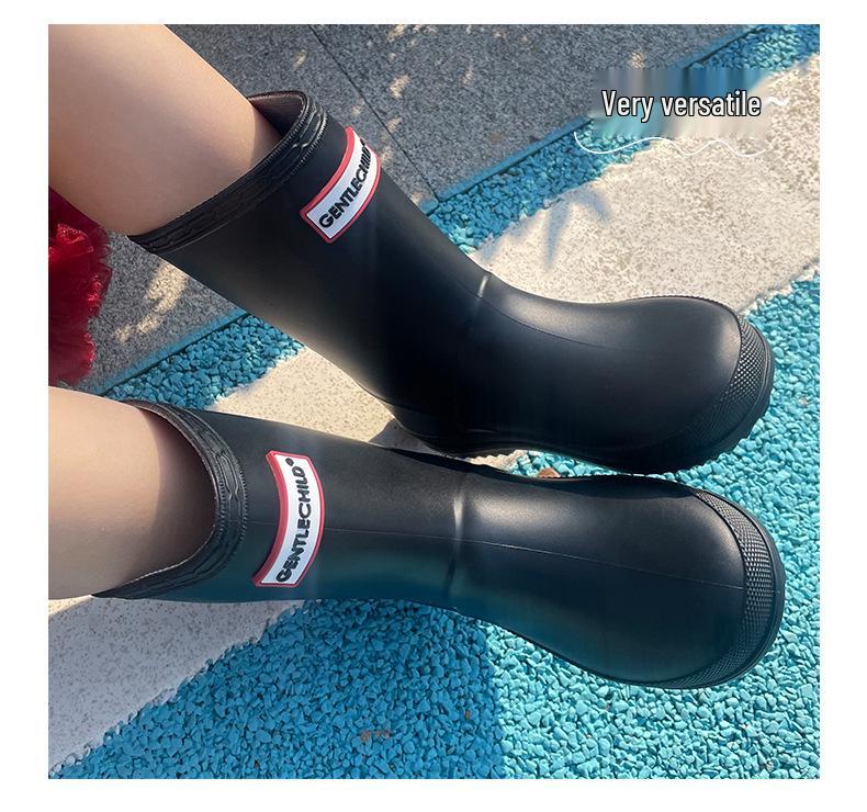 Детские водонепроницаемые нескользящие резиновые сапоги для мальчиков и девочек, возраст 2-8 лет - Оригинальное простое качество