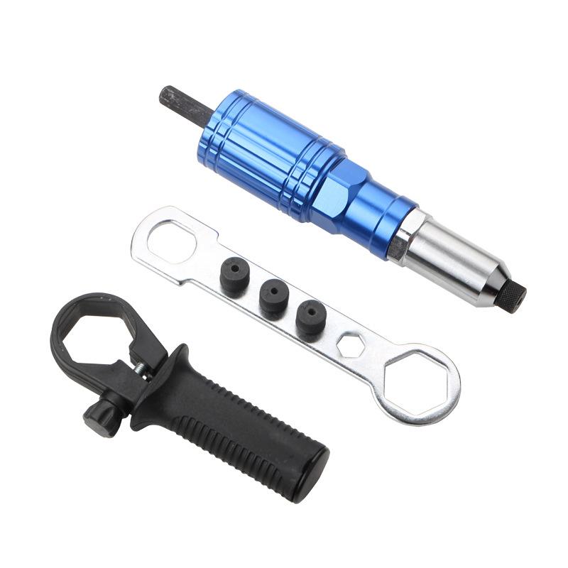 High-Powered Rivet Machine Tool Kit with Electric Rivet Gun Adapter 2.4mm to 4.8mm