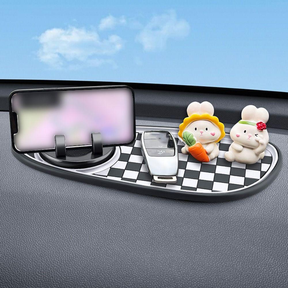 Автомобильный держатель для телефона с вращением на 360 градусов, с противоскользящим ковриком, устойчивый автомобильный кронштейн для телефона, ключи