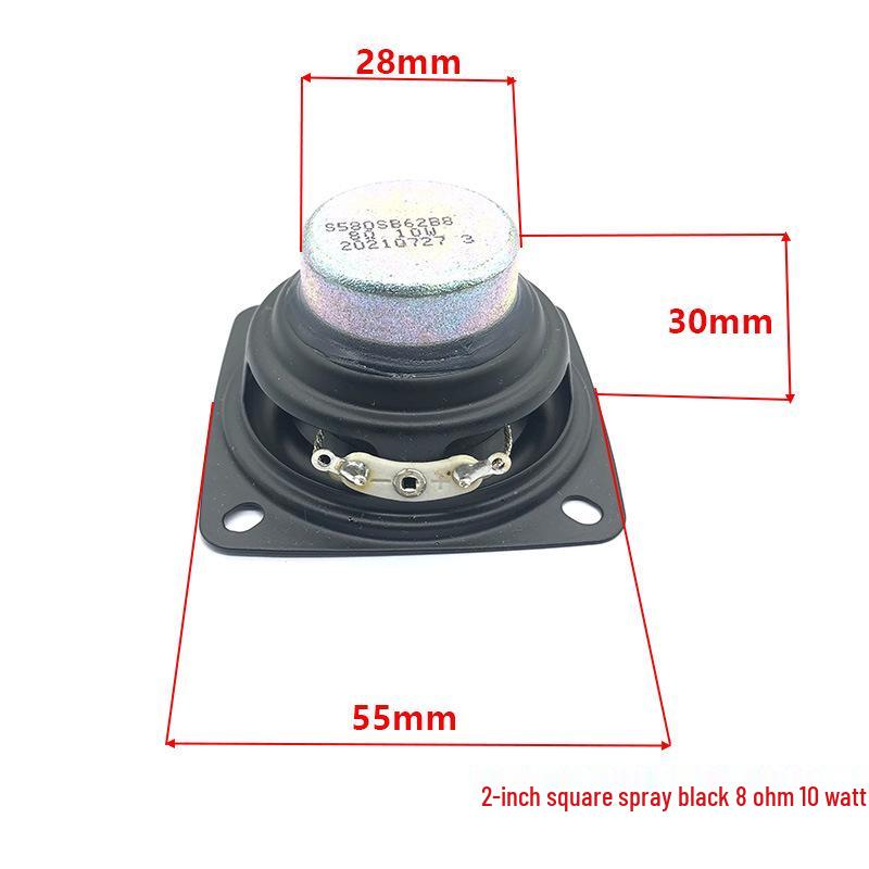 S Brand 2-дюймовый полнодиапазонный высокомощный квадратный вуфер 8 Ом 20 Вт с длинноходовой звуковой катушкой