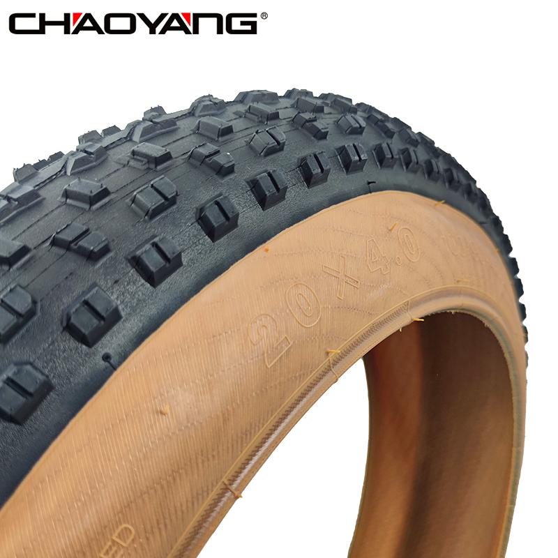 CHAOYANG 20x4.0 100/90-406 Покрышка для фэтбайка 3 мм Hippo Skin+ Противопрокольная Противоскользящая MTB Пляжный Электровелосипед 20PSI Коричневая Покрышка H-5176