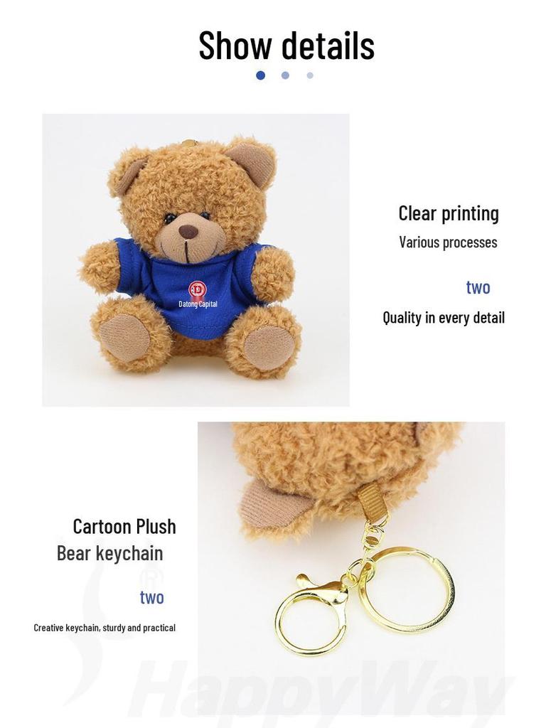 Little Bear Logo Keychain - Graduation & Event Gift Plush Toy