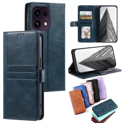 Чехол-бумажник Retro PU Leather Flip Wallet для OPPO Reno16 F 5G с отделениями для карт