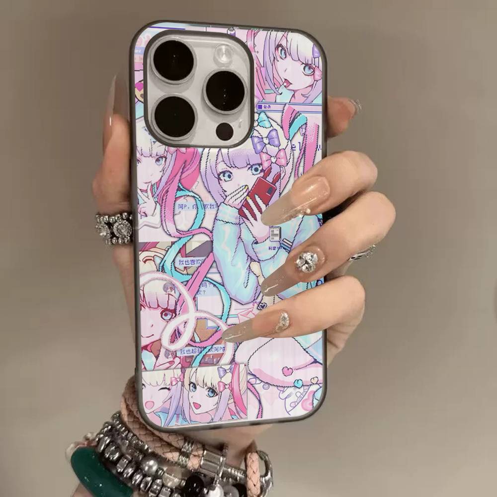 Чехол-коробка с гофрированным узором N-Needy Girl Overdose Game для IPhone 16E SE4 12 17 16 15 14 13 11 Pro Max Полосатый чехол