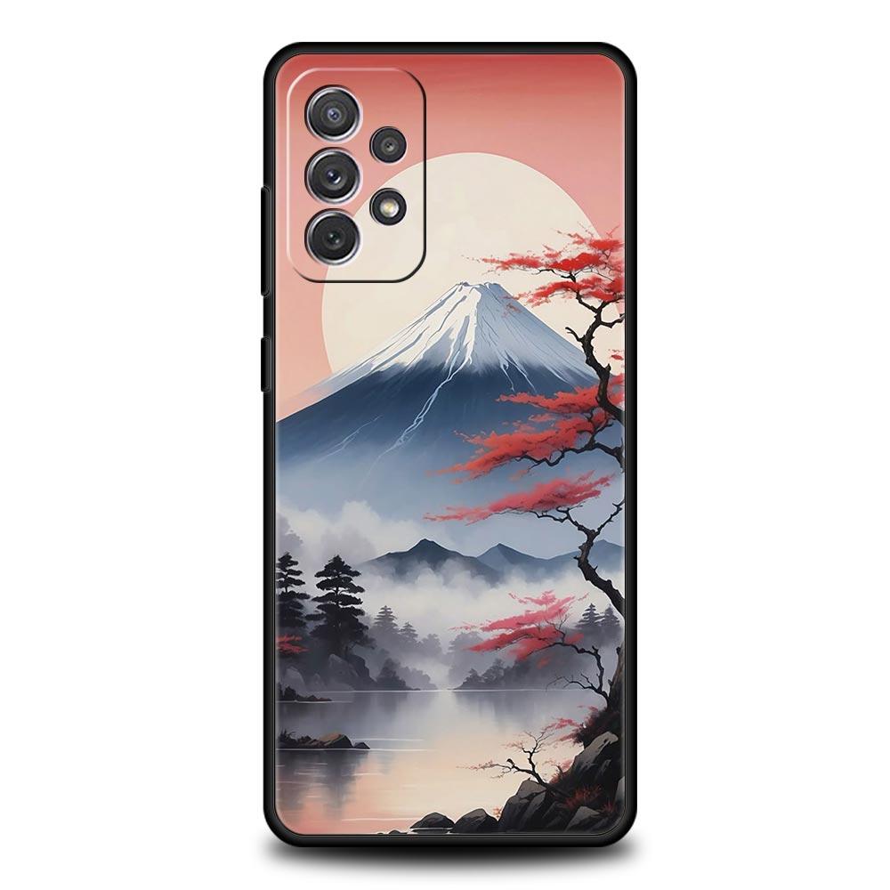 Япония Гора Фудзи Картина Цветение сакуры Чехол для телефона Для Samsung A17 A07 A55 A35 A25 A15 A05 A33 A21s A41 A73 A53 A51 A71 Чехол