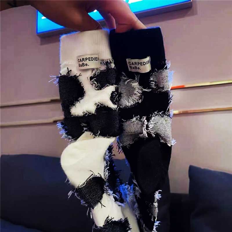 Женские белые носки Harajuku Kawaii Y2k, забавные носки, милые носки в стиле хип-хоп, мужские хлопковые носки, новинки в консервативном стиле