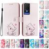 Cute Cat Luxury Painted Leather Case Wallet Book Style Cover for TCL 305,306,403,501,TCL 30,30 Plus,30 XE 5G,201,303,20 R,40R,TCL 40 SE...