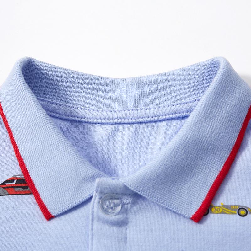 Футболка для мальчиков, летняя детская футболка с коротким рукавом, маленькая и средняя футболка-поло для мальчиков с рисунком