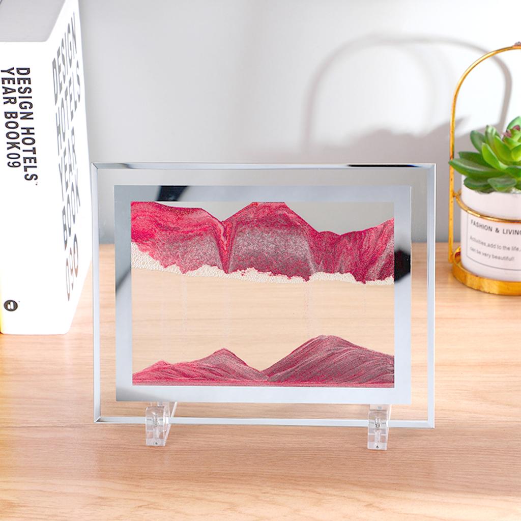 3D Орнамент-картина с зыбучим песком 5 дюймов Креативная декомпрессионная картина с движущимся песком из прозрачного стекла Динамичные песочные пейзажи для декора