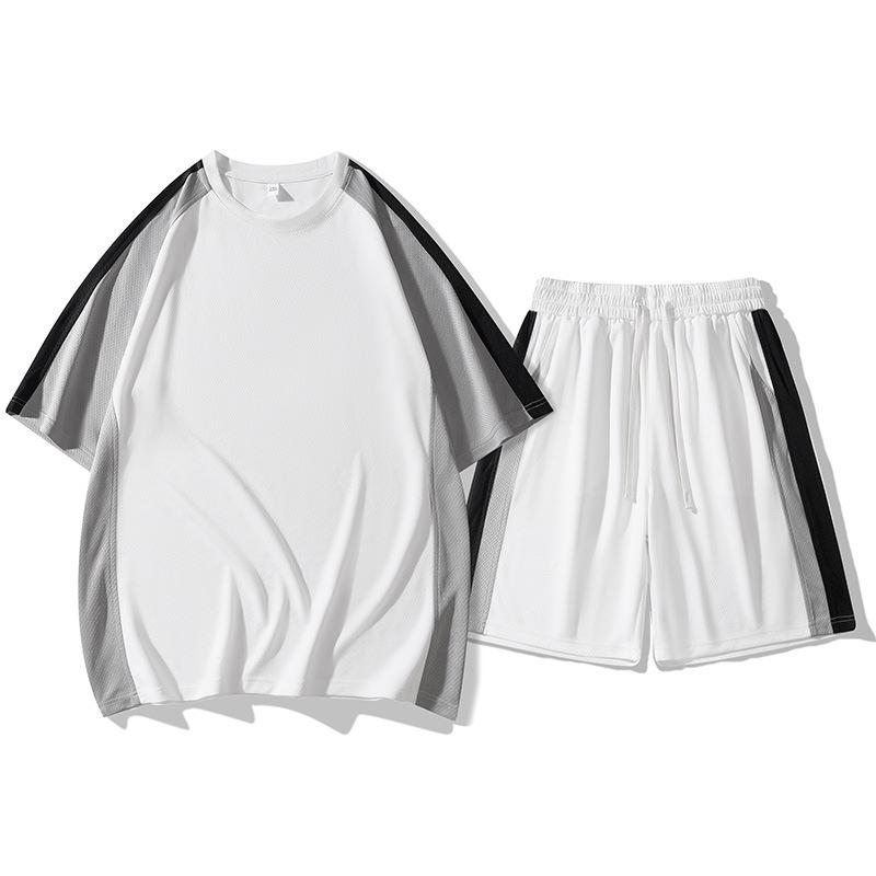 Спортивный комплект Мужской лоскутный свободный комплект из двух предметов Комплект мужской одежды