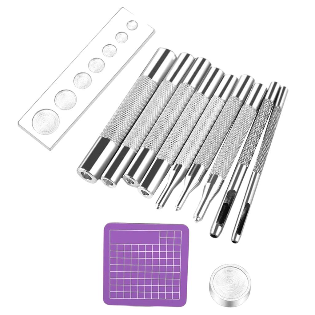 12 шт. Инструменты для пробивки кожи, заклепки, кнопка, установка кожи