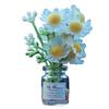 Mini Flower Vase Car Dashboard Decor Cute Center Console Accessory with Adhesive Realistic Micro-Landscape