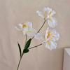 Iris Artificial Flower Realistic Faux Iris Flowers 33" Soft Fabric Indoor Outdoor Decor for Wedding Bridal Bouquets Centerpieces
