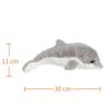 Apricot Lamb Grey Dolphin Plush Toy for Soft and Fluffy Grey Dolphin for Girls and 30cm Kids, Cute, Boys,