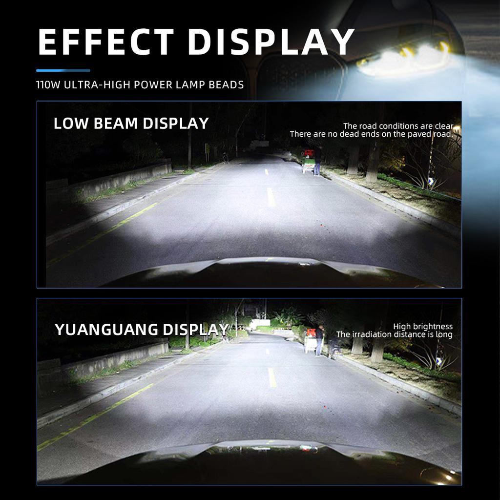 H4 H11 Светодиодная фара 30 Вт Canbus Противотуманная фара 12 В Свет ближнего/дальнего света Супер яркий дневной ходовой свет 6000K Линза A80 Автоаксессуары