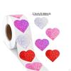 Love Stickers Foil Shiny Heart 4 Colors Design Stable Roll Glitter
