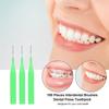 100PCS Interdental Brushes Dental Floss Toothpick Orthodontic Braces Brush Tooth Cleaning Tool Oral Care with Storage Box
