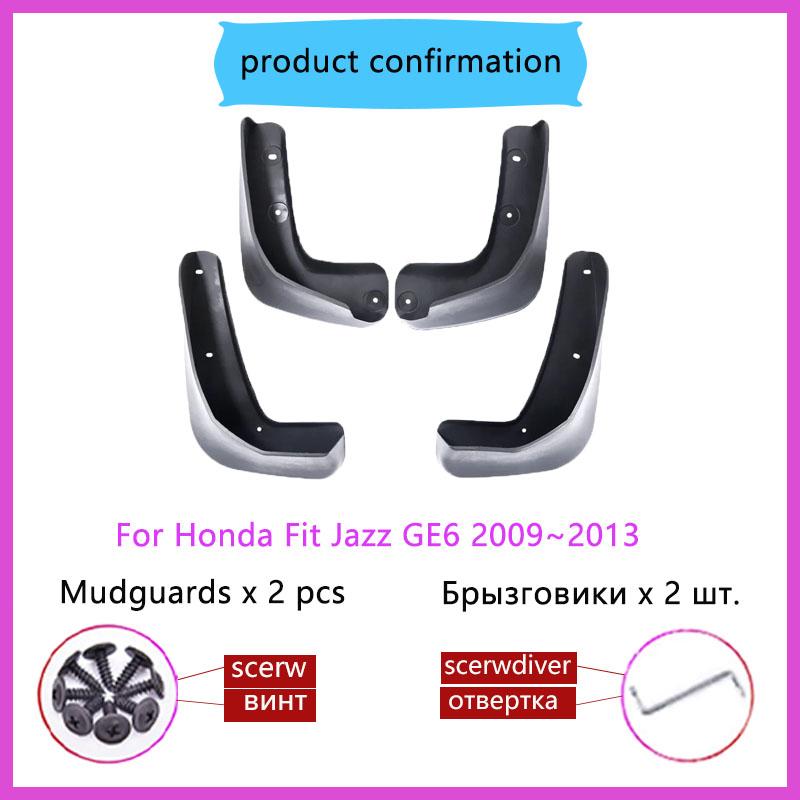 Car Fenders for Honda Fit Jazz GE6 2009~2013 2011 2012 Mudguards Splash Guard Rear Wheel Protecti Auto Exterior Parts Accessorie