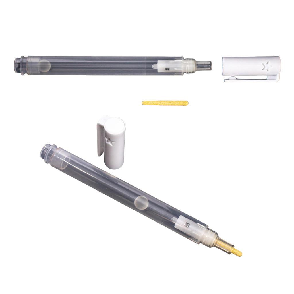 2Pcs 3mm Fine Tip Empty Paint Pens Empty Marker Pen Clear Pen Rod Refillable Empty Paint Marker for School Office