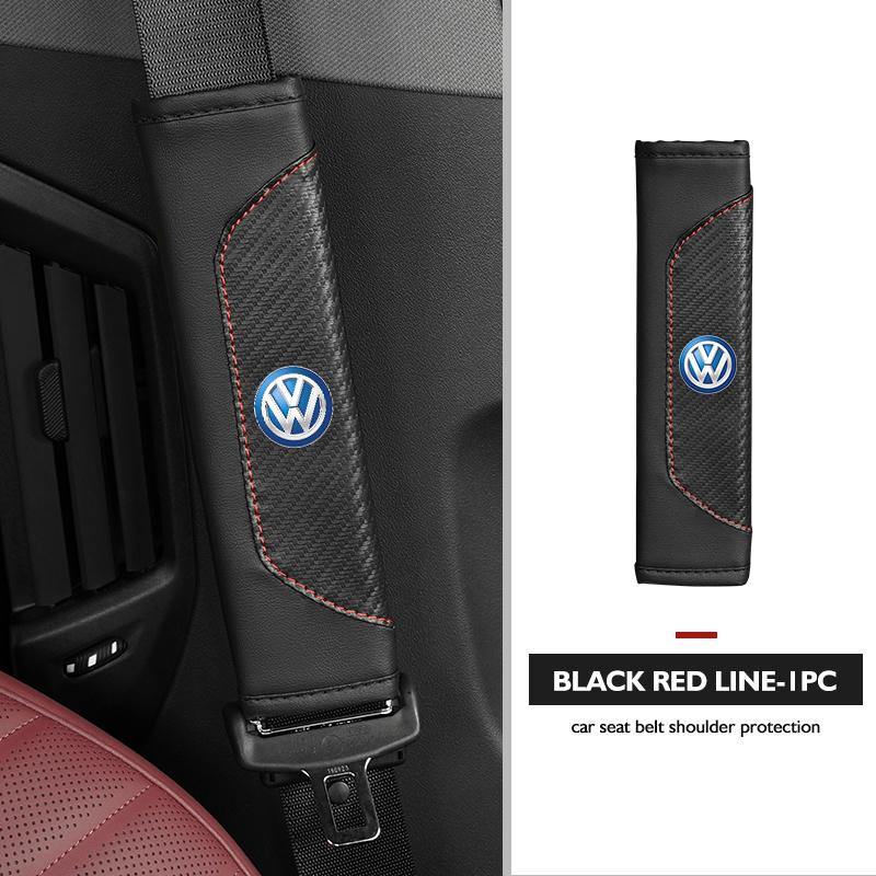 1PC Car Shoulder Protection Texture Seat Belt Protective Cover For Volkswagen VW Polo Jetta Sagitar Magotan Passat B5 B6 B7 CC zk8