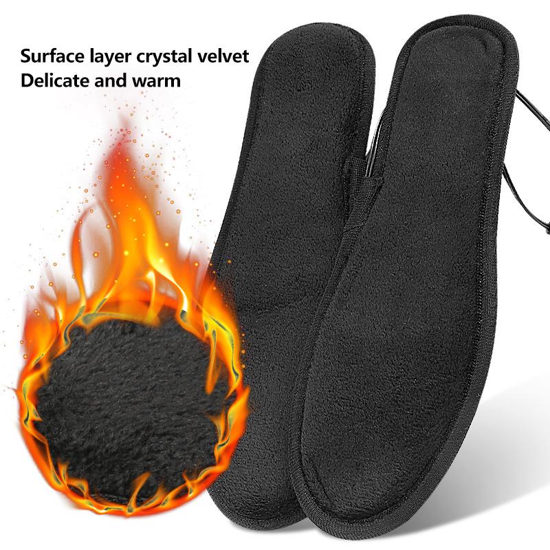 Стельки для обуви с подогревом от USB, электрические стельки с подогревом, моющиеся, перезаряжаемые, грелка для ног, электрические стельки с подогревом для катания на лыжах, пешего туризма